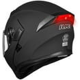 thumbnail image 1 of ILM Motorcycle Dual Visor Flip up Modular Full Face Helmet DOT LED Light (S, Matte Black - LED), 1 of 6