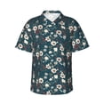 thumbnail image 1 of Fotbe Vintage Floral Camisa Hawaiana para Hombre Unisex – Camisa Casual de Verano con Botones de Manga Corta de Algodón y Lino,Medium, 1 of 7