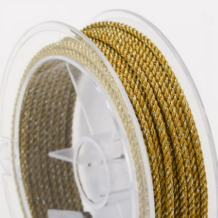 XmhyTop 2mm 5yardsTwisted Cord Rope Decorative Cord Trim Rope for Crafts-Gold