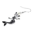 thumbnail image 4 of Cat Mermaid Skeleton Earring Earrings Acrylic Goth Rose Flower Dia De Los Muertos Earring, 4 of 5