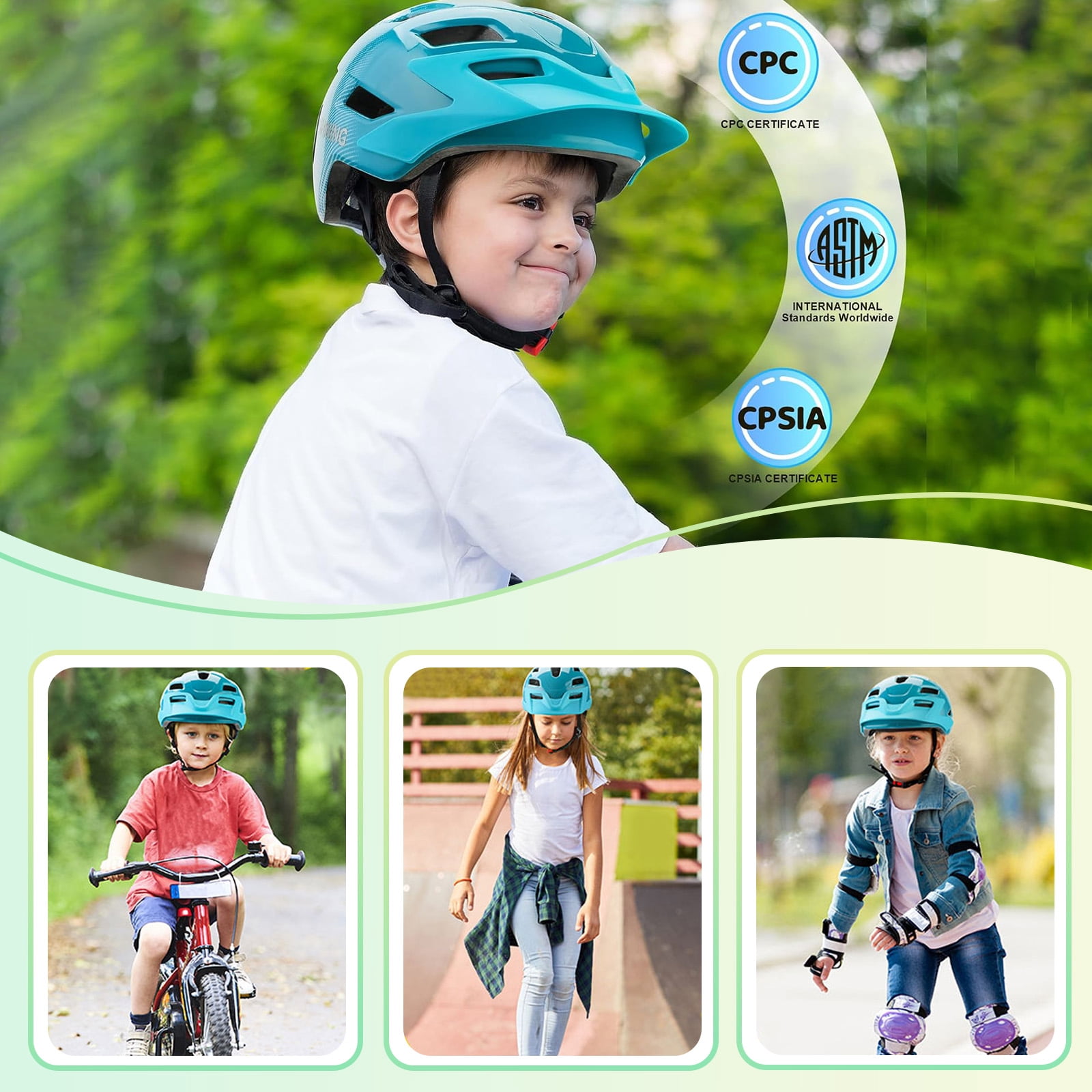 Kids Helmet, Bike Helmets with Upgrade LED Display, 64 Patterns, Turning & Stop Signals Light, Helmet for Kids 3-14,Multi-Sport Helmet for Bicycle, Skateboard, Scooter for Girls, Boys