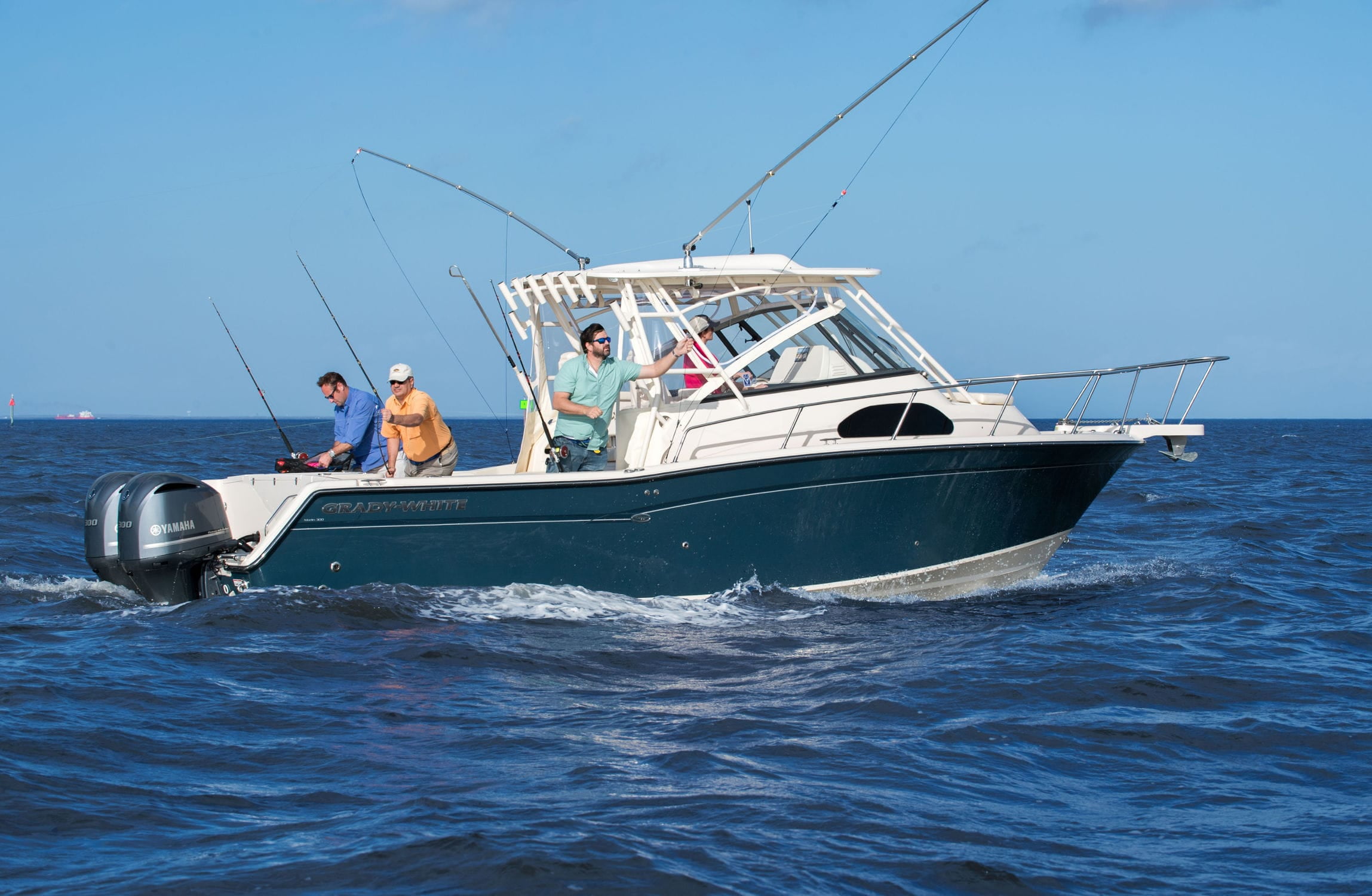 Tsunami Seatech Tubular Glass Conventional Trolling Fishing Rod and Reel Combo, 6'6" Length, Barrier HSE6-4-6