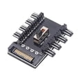 thumbnail image 2 of Splitter Cooling Fan Hub PC SATA 1 a 8 3Pin 12V Toma de corriente Adaptador PCB, 2 of 4
