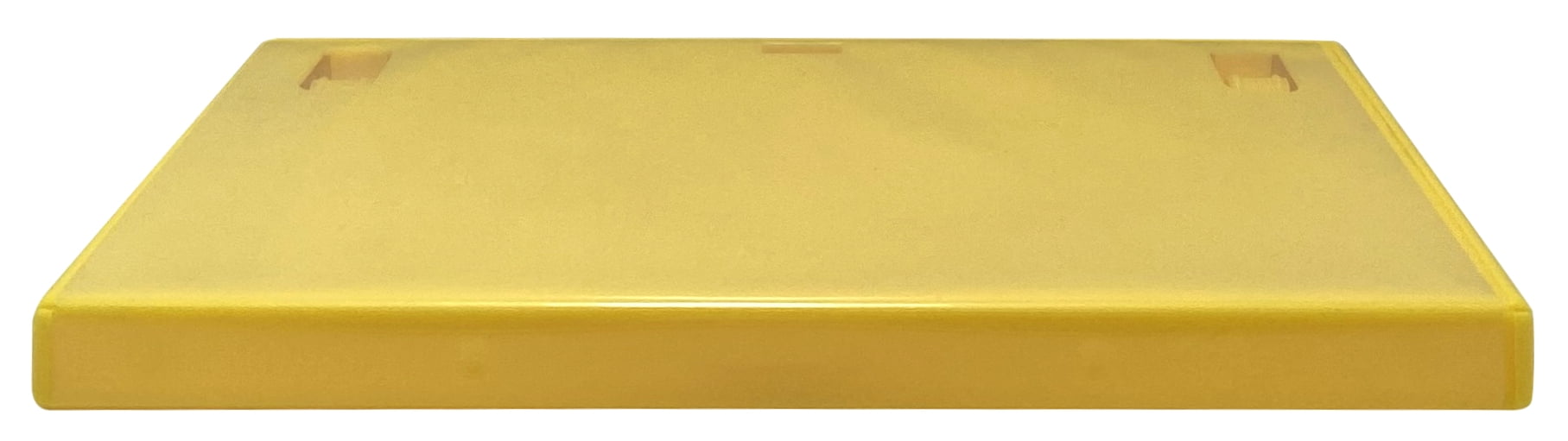 CheckOutStore 25 Standard Solid Yellow Color Single DVD Cases