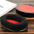 thumbnail image 4 of Geekria Comfort Velour Replacement Ear Pads Compatible with HyperX Cloud III, II Gaming, Flight, FlightS, Stinger, Alpha, AlphaS Headphones, Ear Cushions (Black Red), 4 of 6