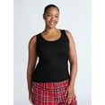 thumbnail image 2 of Joyspun Women’s Ribbed Tank with Inner Bra, 2-Pack, Sizes XS-3X, 2 of 6