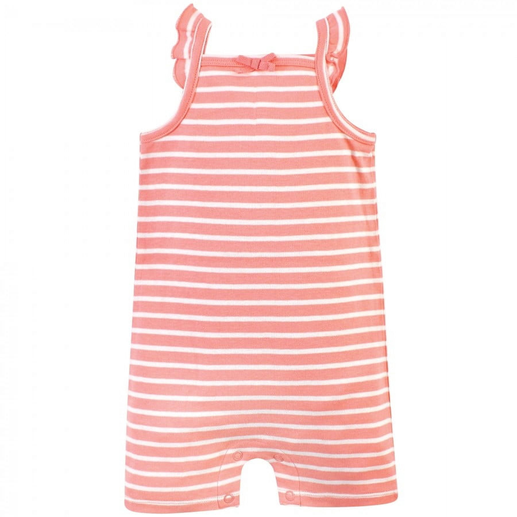 Touched by Nature Baby Girl Organic Cotton Rompers 3pk, Leopard, 6-9 Months
