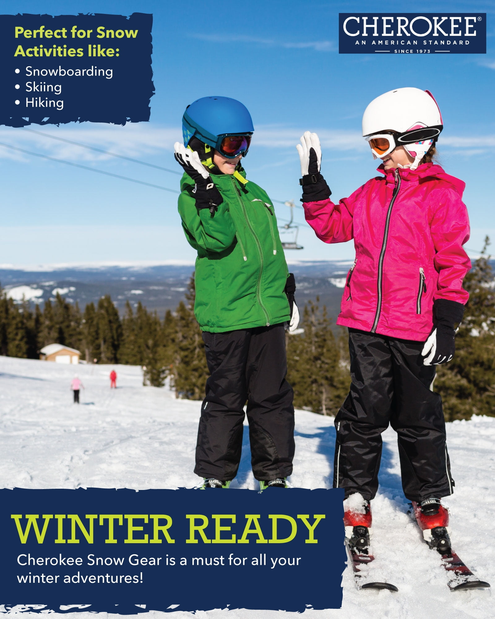 Cherokee Kids Snow Pants - Wind and Water Resistant Insulated Ski Pants for Boys and Girls