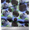 thumbnail image 3 of Soimoi Moss Georgette Fabric Brush Stroke & Dots Abstract Fabric Prints by Yard 42 Inch Wide, 3 of 3