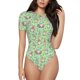 thumbnail image 1 of Balery Spring Gnomes Body de cuello redondo de manga corta para mujer Tops de manga corta Tops básicos-Small, 1 of 7