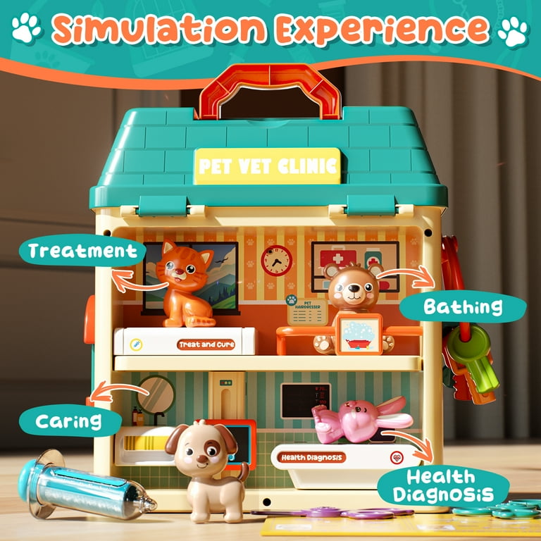 Vet Clinic Toy Pet Care Set Pet Vet Toy Doctor Kit For Toddler