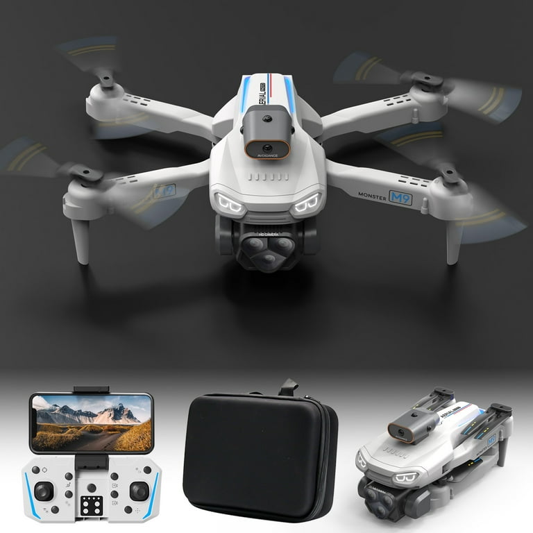 LMEEOR Long Range Drone WIFI FPV Drone with 1080P HD ESC Camera Altitude Hold Mode Foldable RC Drone Quadcopter Circle Fly Route Fly Altitude Hold