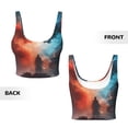 thumbnail image 5 of Lsque Red And Blue Sky Dragon Printed Women'S Sports Bra, Compression, Moisture Wicking, High-Impact Sports Bra For Women,Supportive sports bra-Small, 5 of 9