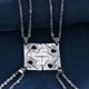 thumbnail image 2 of Htooo 4 piezas rompecabezas mejores amigos para siempre collares de acero inoxidable corazón grabado y 3 piezas simple barra Bff colgante conjunto collares de amistad, 2 of 5