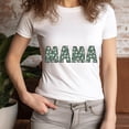 thumbnail image 3 of Floral Mama T-Shirt, Daisy Print Block Letter Graphic Tee for Women, Navy, S, 3 of 6