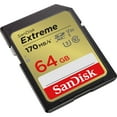 thumbnail image 2 of SanDisk Extreme 64 GB Class 10/UHS-I (U3) V30 SDXC, 2 of 4