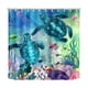thumbnail image 1 of Cortina De Baño Lavable Tela Antihongo Impermeable 180*180 cm Estilo 8 AZUL 2 TORTUGAS, 1 of 5