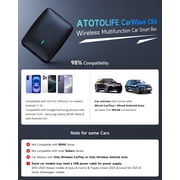 ATOTO Carplay Ai Box Gen2 AI Smart Box Android Auto Wireless Adapter with Dual Bluetooth &WiFi 3-in-1 Video Box Netflix-YouTube for OEM Wired CarPlay Android Auto Stereo 4GB+32GB (Black)