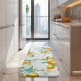 thumbnail image 4 of Yellow Lemon Flowers White Pattern Kitchen Rug Mat,Kitchen Runner Rugs Non Skid Washable,Decorative Kitchen Floor Mats for Kitchen,Sink,Laundry,17"x47.2", 4 of 7