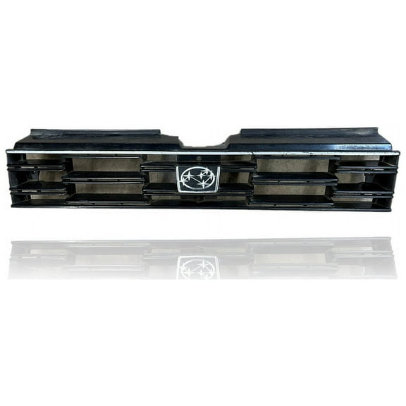Grille - Compatible/Replacement for '87-89 Subaru 1800 Sedan/Wagon - Black/White Frame Insert, Emblem Provision - 91086GA980