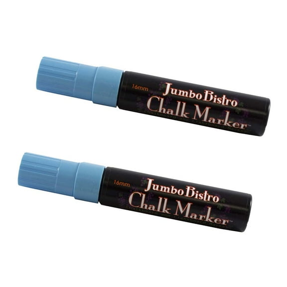 Marvy Uchida Jumbo Point Chalk Markers, Baby Blue, 2/Pack