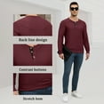 thumbnail image 5 of FEDTOSING Mens Waffle Henley Shirts Long Sleeve Fall Comfy T-Shirts Button Down V Neck Casual Pullover, 5 of 7