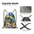 thumbnail image 4 of Pofeuu Pokemon for Water-Resistant 210D Drawstring Bag Compact Foldable Design Gym Yoga Travel Essentials Lightweight Carryall-Medium, 4 of 6