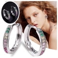 thumbnail image 2 of Joyas de moda Pendientes coloridos Pendientes de aro de 17 mm para mujer Pendientes elegantes para niñas, 2 of 8