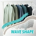 thumbnail image 6 of Premium Velvet Shirt Hangers 50 Pack, Non-Slip 360° Swivel Hook Slim Flocked Coat Hanger, Space Saving Felt Hanger for for Tank Top, Blouses, Strappy Dresses(Beige), 6 of 14