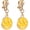 Yellow-Smiley, variant on Preppy Clip On Earrings for Women Non Piercing Smile Face Pendant Pink White Gold Small Dangle Drop Earrings Trendy Y2K Jewelry Gifts[f1436]
