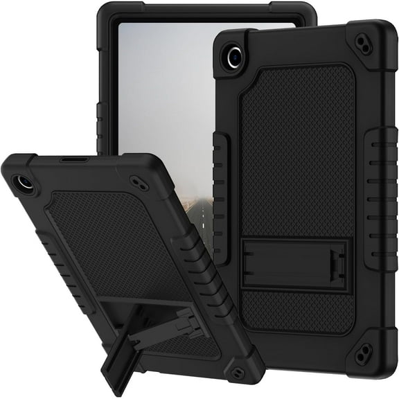 for Onn 10.4 Inch Tablet Pro Case Kids,Soft Silicone Case for Walmart Onn 10.4 Tablet Pro 2023 (Model:100110603) with Stand with Adjustable Shoulder Strap - Black