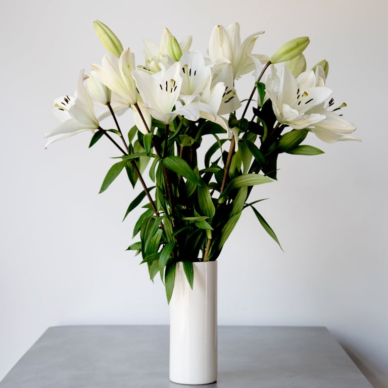 Oriental Lilies - White - Farm Direct Fresh Cut Flowers - 20 Stems - by  Bloomingmore - Walmart.com