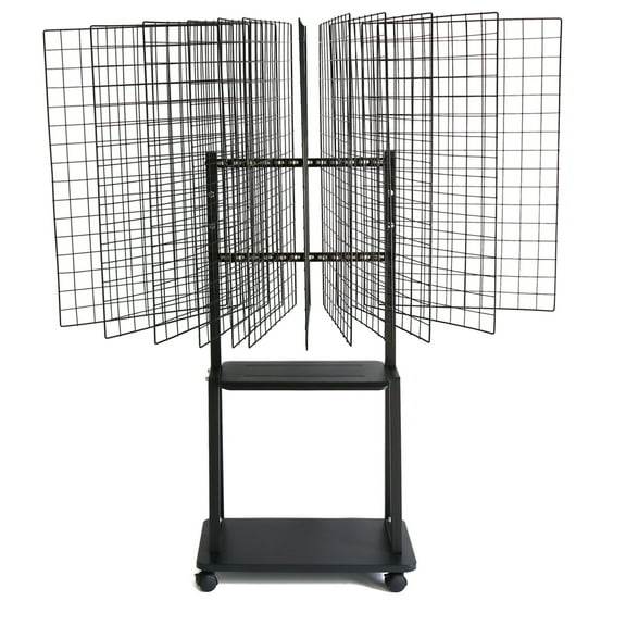 12-Panel Large Floor-standing Drying Rack Display Stand