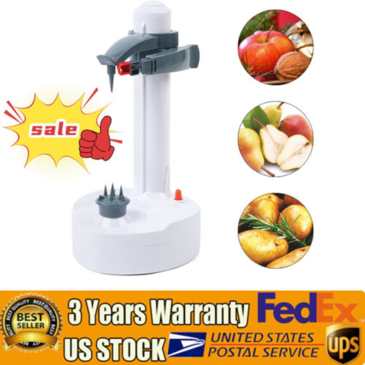 Automatic Electric Peeler Home Kitchen Fruit Orange Potato Tomato