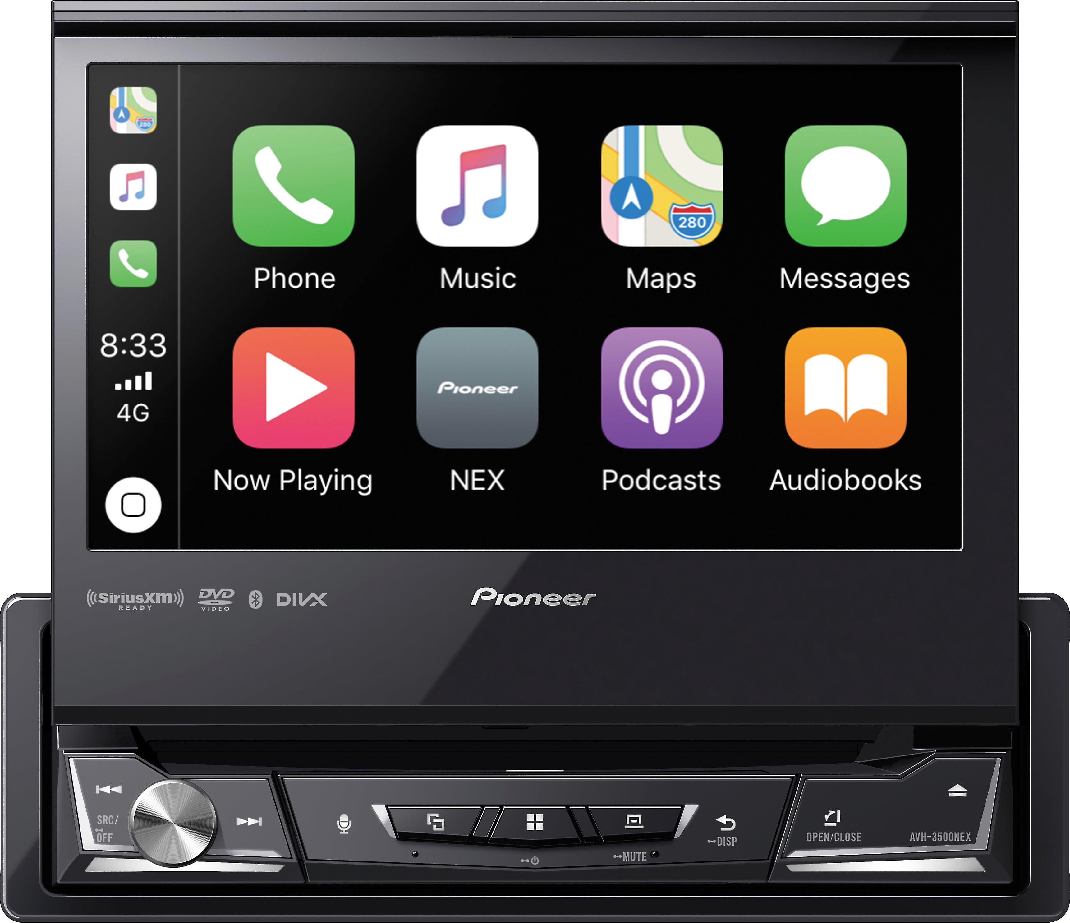 Pioneer 1Din 7Inch Flip out AV Receiver with Carplay and Android Auto