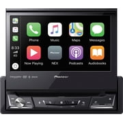 Pioneer 6.8-In. Car In-Dash Unit, Single-DIN DVD Receiver with Motorized Display, Apple CarPlay/Android Auto, Alexa, and SiriusXM Ready, AVH-3500NEX