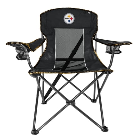 EQUIP Pittsburgh Steelers Lightweight Camping Chairs, Black