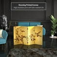 thumbnail image 2 of 3-feet Tall Double-sided 'Birds on Plum Tree' Canvas Room Divider, 2 of 6
