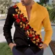 thumbnail image 1 of Camisa estampada de verano para hombre, camisa de cuello alto de manga larga con estampado 3D de flores, ropa de hombre de alta calidad de Vaion, 1 of 6