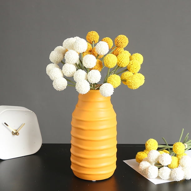 Gwong Decoración hogareña 1 ramo de flores artificiales vívidos sin marchitar ornamental diy simulación bola flor ramo decoración del hogar Gwong 21073550