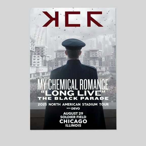 Music Poster- My Chemical Romance - The Black Parade Tour 2025 Poster - Vintage Style - Size 24x36 - Postora