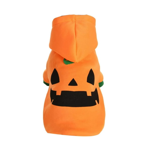 Disfraz de Calabaza de Halloween Yinane para Perros y Gatos Sudadera Con Capucha Invierno