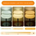 thumbnail image 5 of Toorise Glass Table Lamp Modern Egg Tart Lamp Retro Cute Desk Lamp with 3 Color Dimmable Modes Funky Bedside Table Lamp for Bedroom Living Room Nightstand, 5 of 11