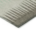 thumbnail image 5 of 8' X 10' Artichoke Green Beige And Brown Striped Washable Indoor Outdoor Area Rug, 5 of 5
