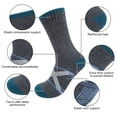 thumbnail image 4 of KOITHOT 8 Pairs Wool Socks for Men, Crew Socks Thermal Warm for Winter Work Hiking, 4 of 6