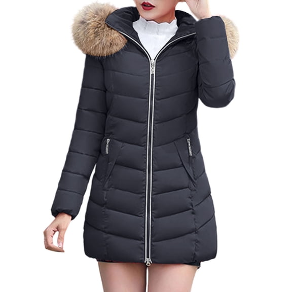 Winter Jackets for Women Winter Coat Long Puffy Down Jacket With Hood Warm Thermal Outerwear For Cold Weather Winter Coats for Women