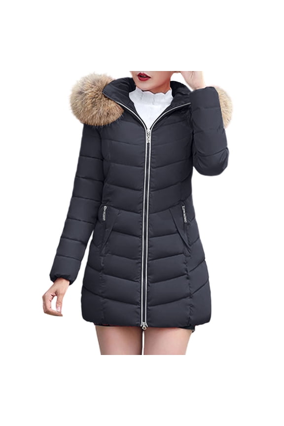 Winter Jackets for Women Winter Coat Long Puffy Down Jacket With Hood Warm Thermal Outerwear For Cold Weather Winter Coats for Women