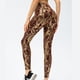 thumbnail image 4 of Leggings con estampado de cintura alta para mujer Pantalones de yoga con estampado de serpiente de cuerpo entero - Marrón, 4 of 6