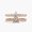 Rose Gold, variant on 1CT Pear Emerald Lab Diamond Open Ring, 14K Yellow Gold Double Row Stack Ring White Gold