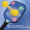 thumbnail image 4 of NIBOLOG Kids Pickleball Paddle Cartoon Print Lightweight Glass Fiber Children Pickleball Racket Pickleball Accessories Birthday Gift, 4 of 8